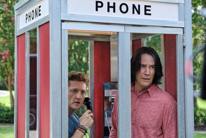 Alex Winter (left) and Keanu Reeves are traveling through time and space again in "Bill & Ted Face the Music."
