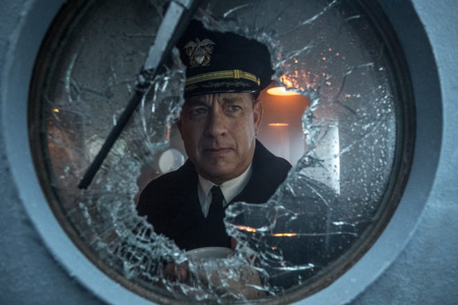 Tom Hanks captains a Navy destroyer against pursuing U-boats in the World War II thriller "Greyhound."