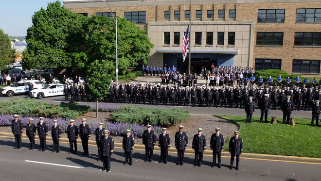 The 2018 Cincinnati Police Department ceremonial inspection. This was the first inspection the force had performed since 1941.