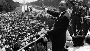 Martin Luther King delivers his 'I have a dream' speech in Washington.