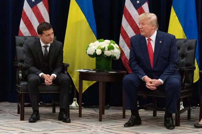 President Donald Trump wanted Ukrainian President Volodymyr Zelensky to investigate Joe Biden and his son Hunter in 2019.