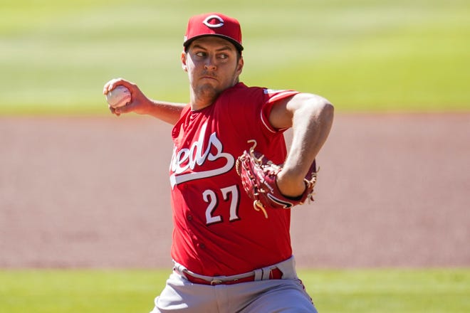 Trvor Bauer struck out 12 and allowed only two hits in 7 2/3 innings in the Wild Card opener against the Atlanta Braves.