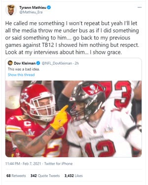 Tyrann Mathieu tweeted this and later deleted it.