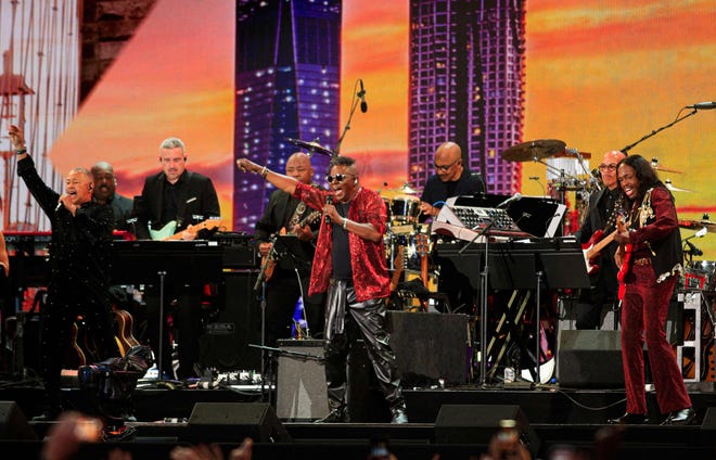 Earth, Wind & Fire perform during the "We Love NYC: The Homecoming Concert" in Central Park on Aug. 21, 2021 in New York City.
