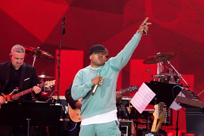 LL Cool J performs  during the "We Love NYC: The Homecoming Concert" in Central Park on August 21, 2021 in New York City. His set also featured Fat Joe, Rev. Run of Run-D.M.C. and Busta Rhymes.