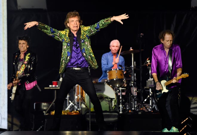 The Rolling Stones in concert in Pasadena, California, in 2019.