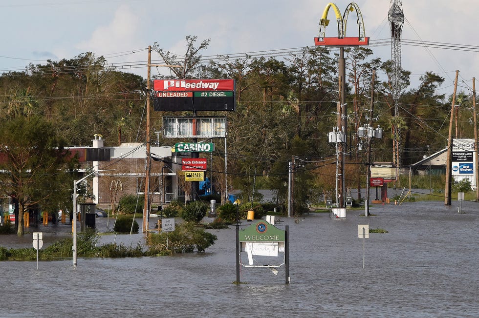 Highway 51 is flooded near LaPlace, La., as seen on Monday morning August 30, 2021, after Hurricane Ida came ashore in Louisiana on Sunday August 29, 2021.