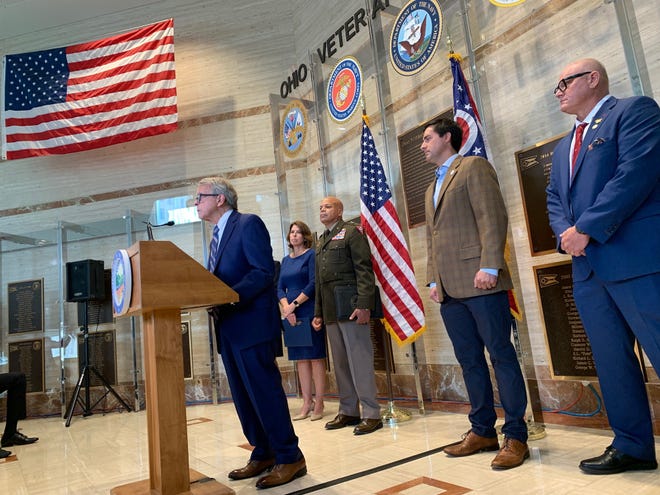 Gov. Mike DeWine and other state leaders urge Ohio veterans struggling with mental health issues to reach out for help. DeWine held the press conference as the U.S. completed its withdrawal from Afghanistan, where American service members served for 20 years.