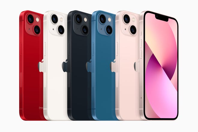 The new Apple iPhone 13 and iPhone 13 mini (starting at $799 and $699, respectively) will be available in pink, blue, midnight, starlight, and (PRODUCT) RED with pre-orders beginning Friday, September 17, and availability beginning Friday, September 24.