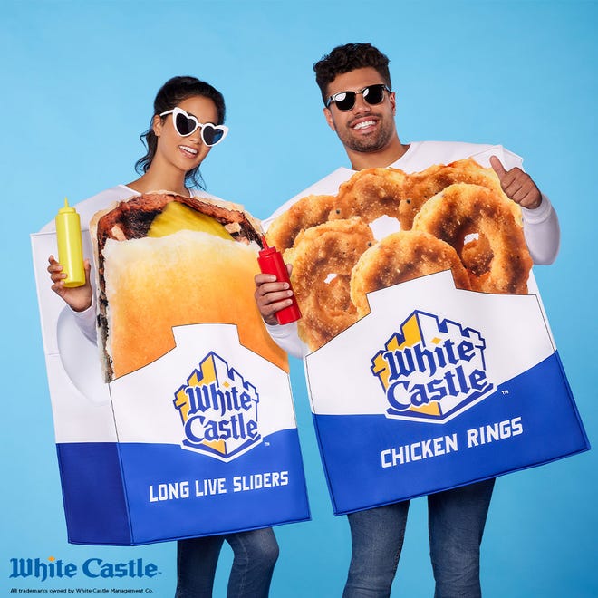 There's a new way to showcase your love for White Castle this Halloween: dressing as a White Castle Slider or Chicken Ring, thanks to costumes available at Spirit Halloween.
